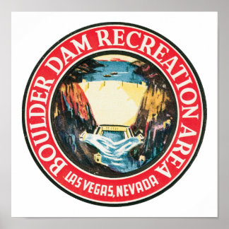 Póster Área de Recreación de la Represa de Boulder, Las V