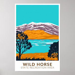 Póster Área de Recreación Estatal Wild Horse Nevada Vinta