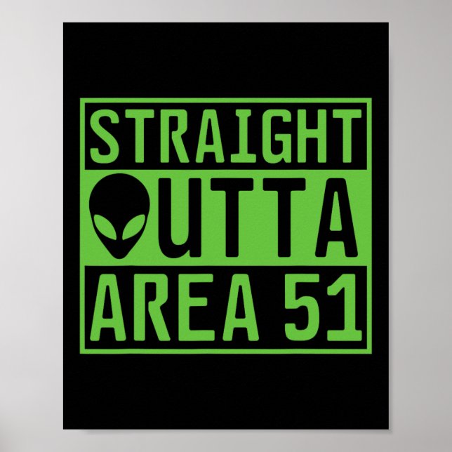 Póster Área de salida directa 51 Caza de Ufo Alien (Frente)