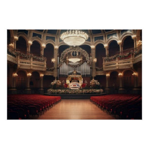 Póster Área del diseñador de órganos de teatro
