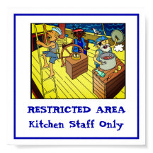 Área restringida .. el personal de la cocina solo 