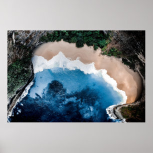 PÓSTER AREAL VIEW PHOTOGRAPHY OF OCEAN