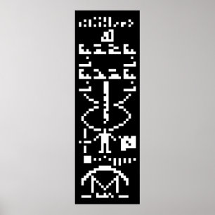 Póster Arecibo Binary Message 1974
