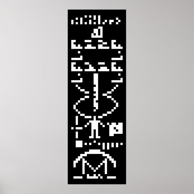 Póster Arecibo Binary Message 1974 (Frente)