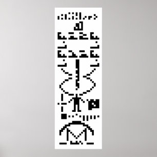 Póster Arecibo Binary Message 1974