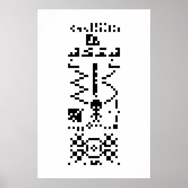Póster Arecibo Binary Message Reply (Frente)
