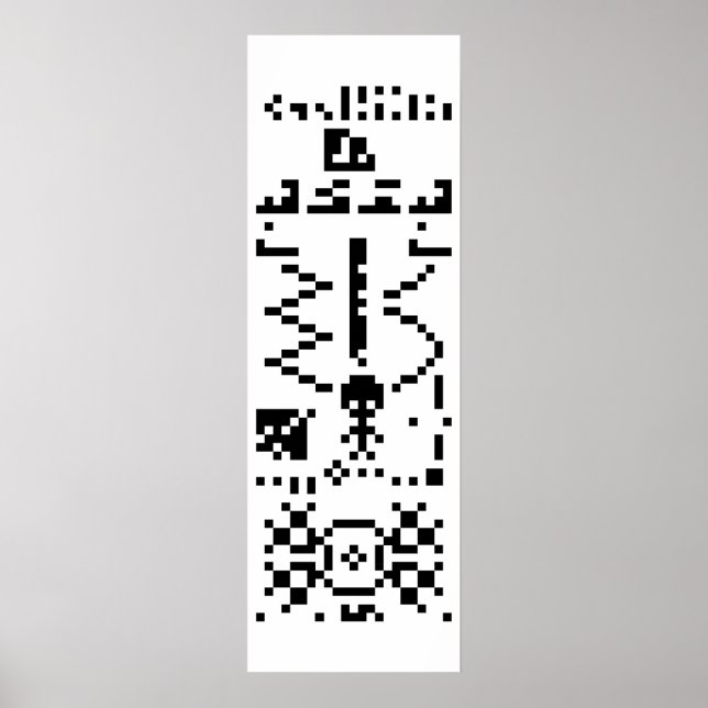 Póster Arecibo Binary Message Reply (Frente)