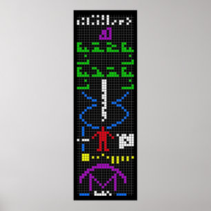 Póster Arecibo mensaje ciencia extraterrestres uni