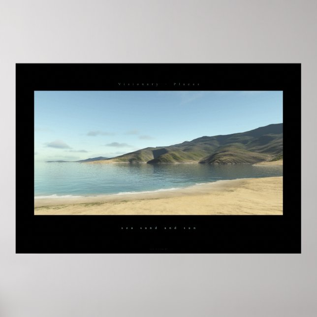 Póster arena marina y sol (Frente)