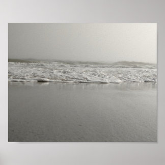 Póster Arena y mar (blanco y negro)