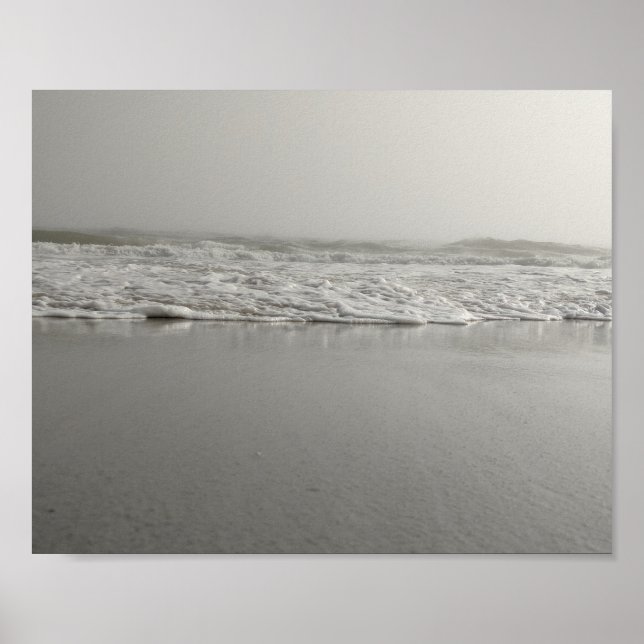 Póster Arena y mar (blanco y negro) (Frente)