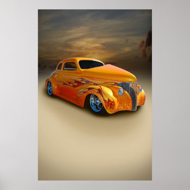 Póster arena y puesta de sol (Frente)