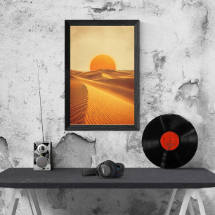 Póster Arenas de Oro – Viaje Vintage al Desierto del Saha