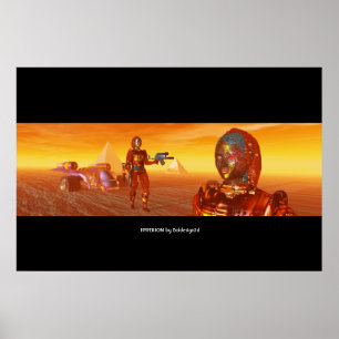 Póster ARES CYBORG,DESIERTO HIPERIÓN,CIENCIA FICCIÓN Scif