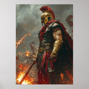 Póster Ares, Dios de la Guerra - Portador de Batalla y Fu