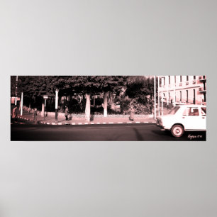 Póster Argelia vintage centro de la ciudad de Argel