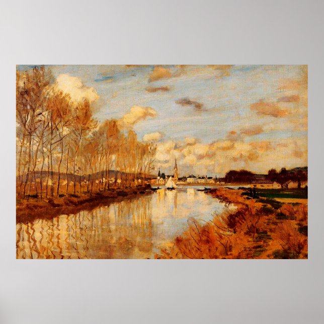 Póster Argenteuil, visto desde el brazo del Sena (Frente)