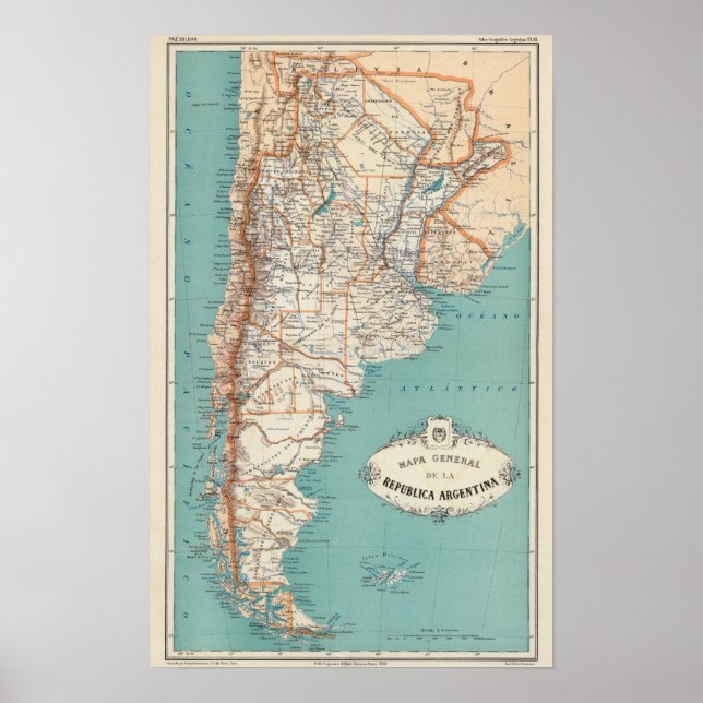 Póster Argentina Atlas (Frente)