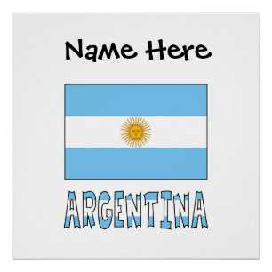 Póster Argentina Bandera Argentina Personalizada