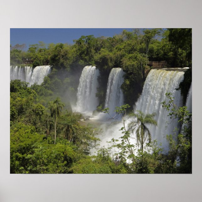 Póster Argentina, Iguacu Falls in sun. (Frente)