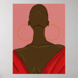 Póster Argolas com rosto