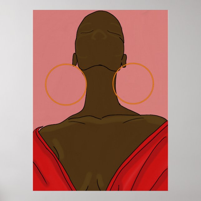 Póster Argolas com rosto (Frente)