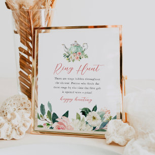 Póster ARIA Tea Fiesta Ring Hunt Bridal Shower Game