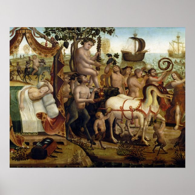 Póster Ariadna en Naxos, de la historia de Teseo (petróle (Frente)