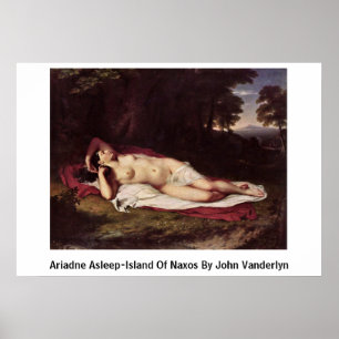 Póster Ariadne Asleep-Island De Naxos Por John Vanderlyn