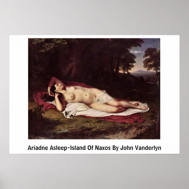 Póster Ariadne Asleep-Island De Naxos Por John Vanderlyn (Frente)