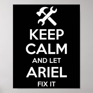 Póster Ariel Fix Cita Graciosa Cumpleaños Nombre Personal