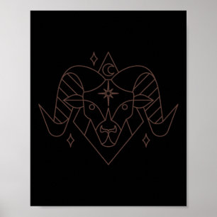 Póster Aries Navidades Zodiac Horoscope Astrología