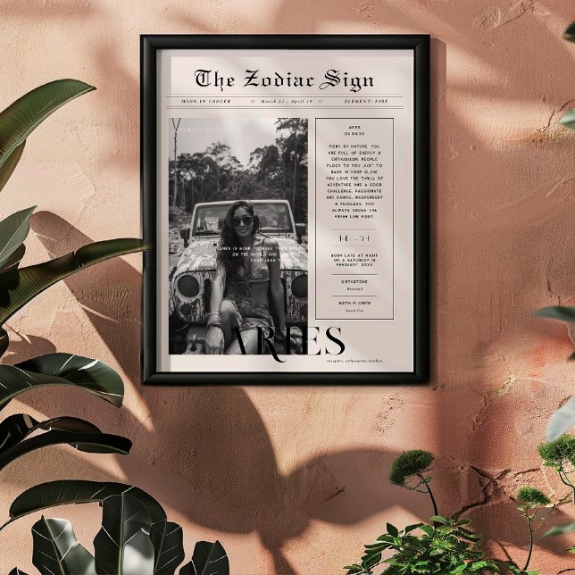 Póster Aries | Periódico fotográfico de astrología Zodiac (Subido por el creador)