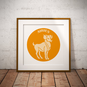 Póster Aries, Signo Zodiacal, Horóscopo, Astrología
