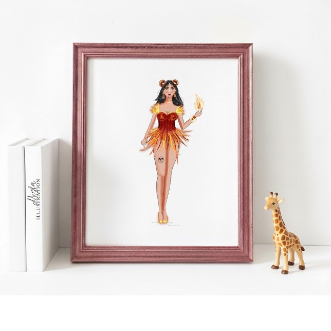 Póster Aries Star Sign Wall Art, Minimalist Zodiac (Subido por el creador)