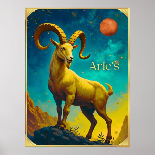 Póster Aries the Ram Zodiac Sign (Frente)