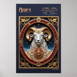 Póster Aries - Western Zodiac Poster