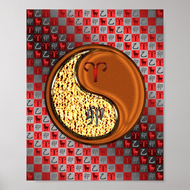 Póster Aries y Conejo de Madera (Frente)