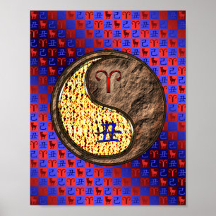 Póster Aries y Earth Ox