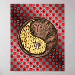 Póster Aries y Earth Rabbit