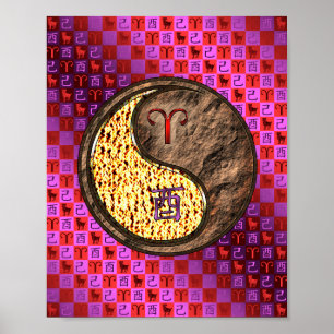 Póster Aries y Earth Rooster