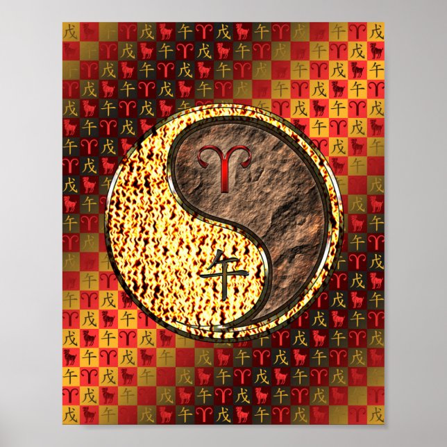 Póster Aries y el Caballo de la Tierra (Frente)