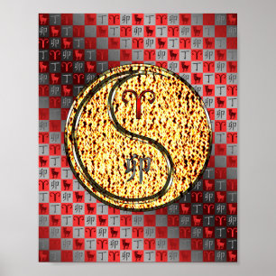 Póster Aries y Fire Rabbit