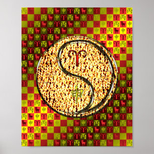 Póster Aries y Fire Rooster
