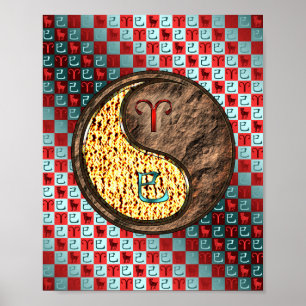 Póster Aries y la serpiente terrestre