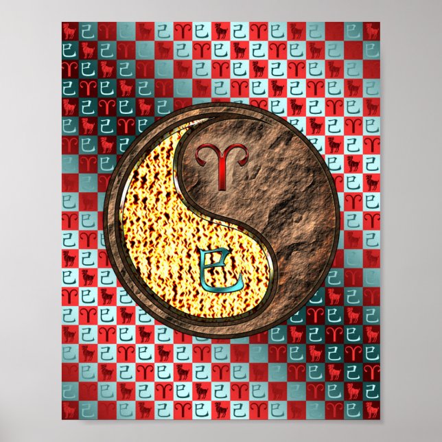 Póster Aries y la serpiente terrestre (Frente)