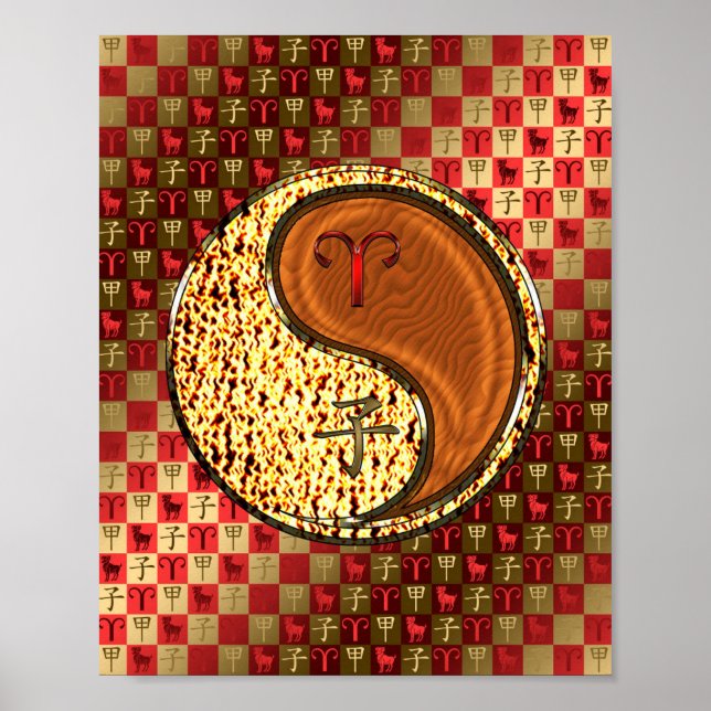 Póster Aries y Rata de Madera (Frente)