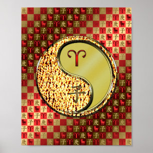 Póster Aries y Rata Metalizado