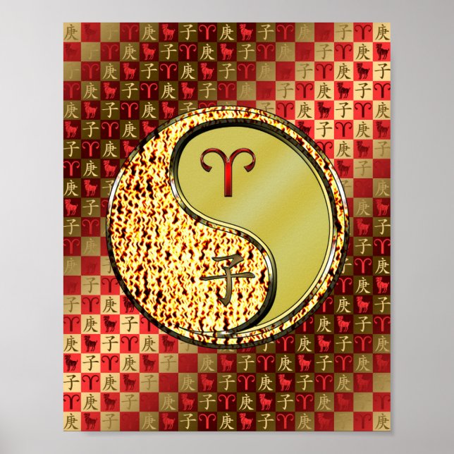 Póster Aries y Rata Metalizado (Frente)