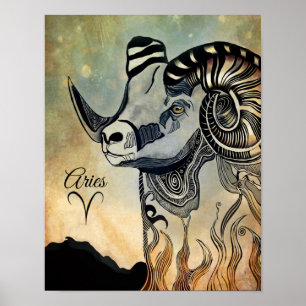 Póster Aries Zodiac